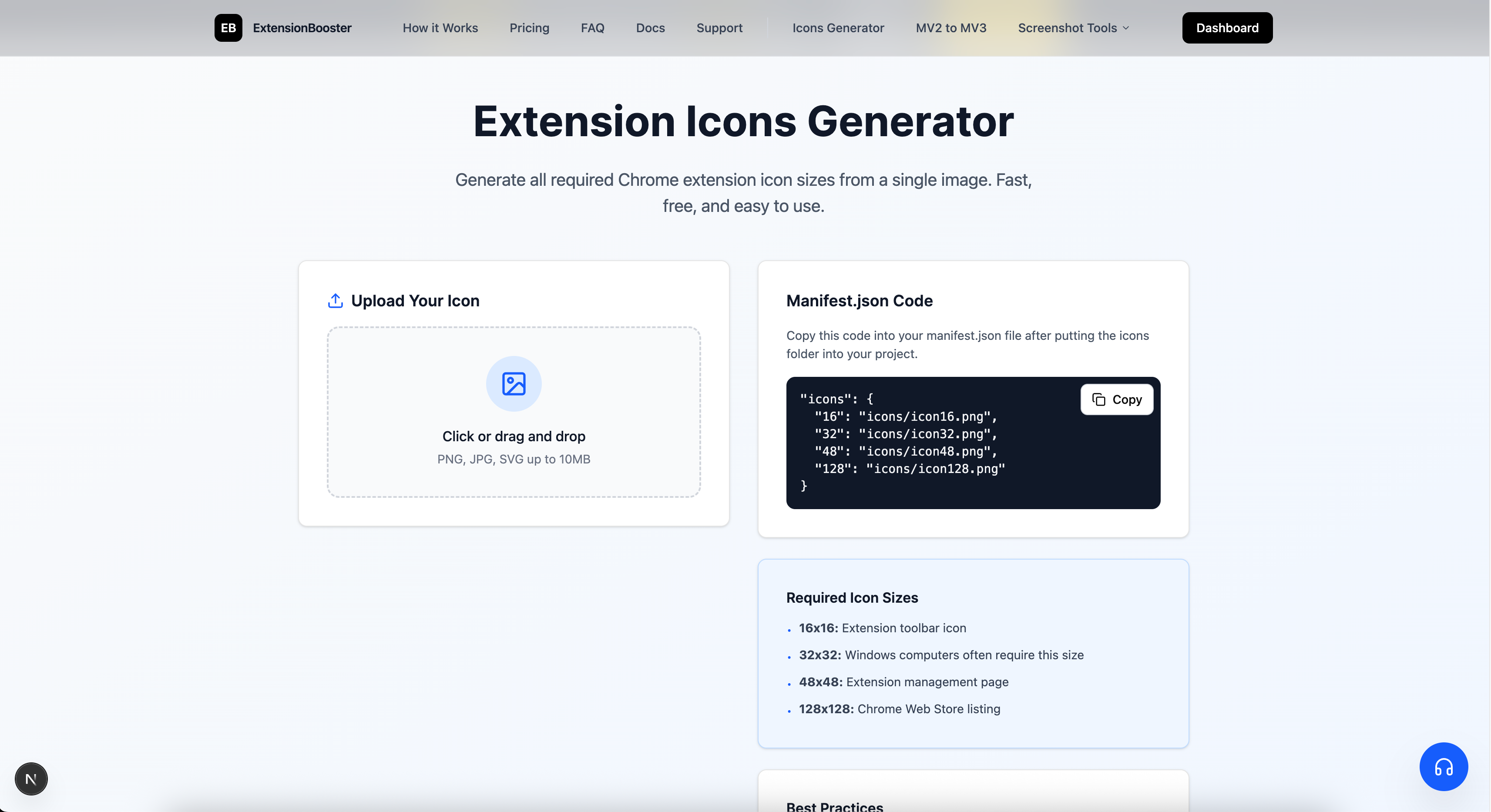 Icon generator tool